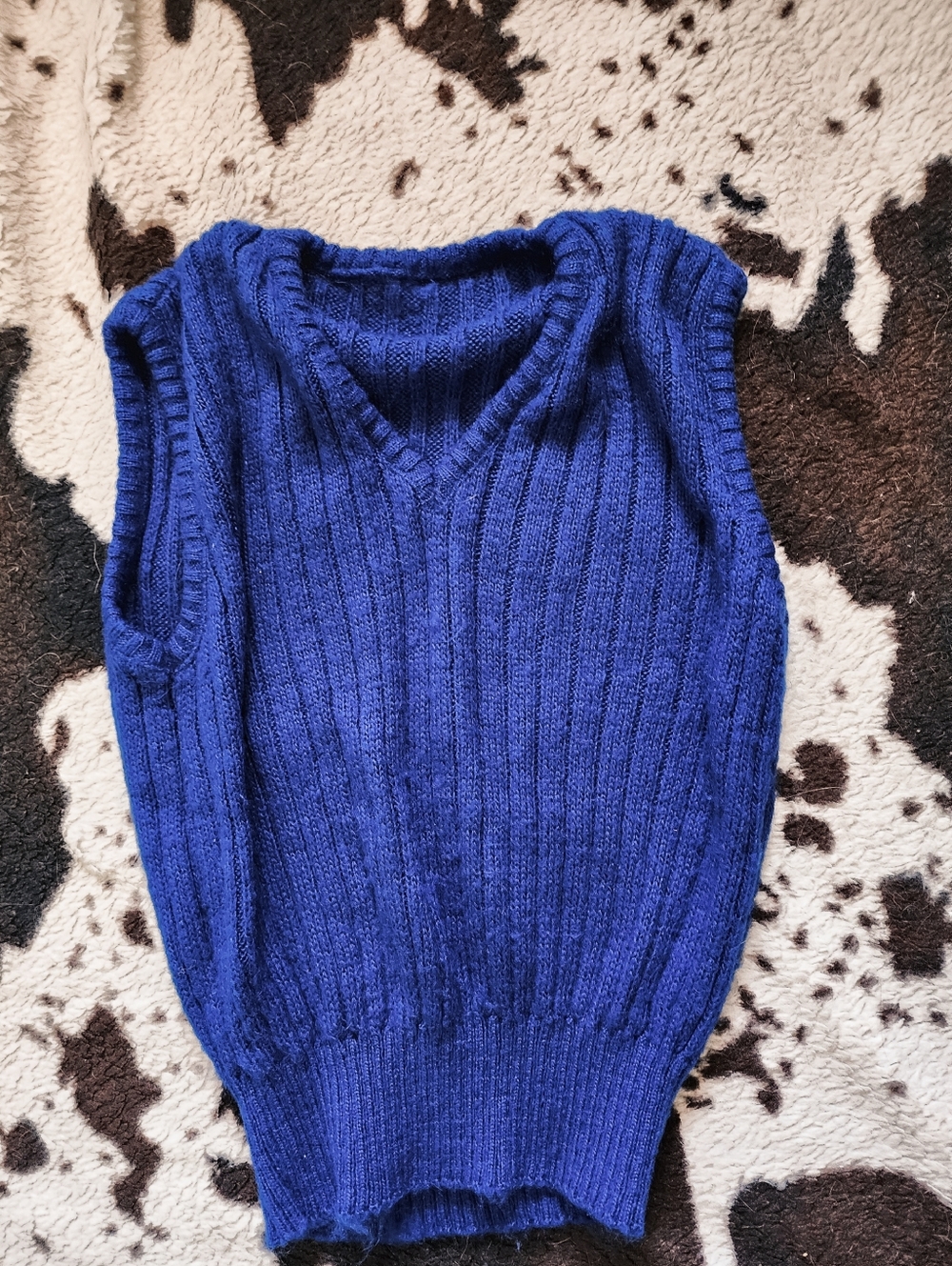 WOMEN'S 80'S/90'S CROPPED VESTTOP - BLUE